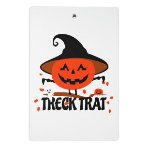 Treck Trat Pumpkin Smiling Mini Clipboard
