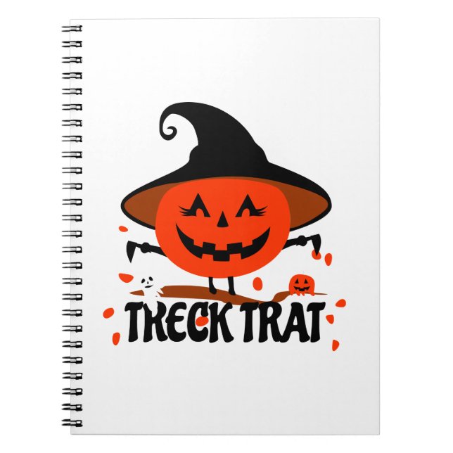 Treck Trat Pumpkin Smiling Notebook (Front)
