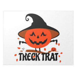 Treck Trat Pumpkin Smiling Notepad