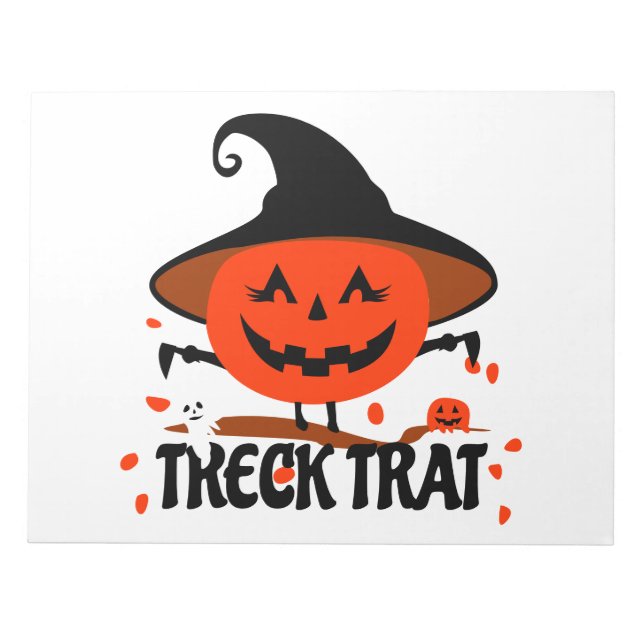 Treck Trat Pumpkin Smiling Notepad (Front)