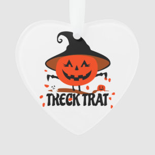 Treck Trat Pumpkin Smiling Ornament