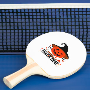 Treck Trat Pumpkin Smiling Ping Pong Paddle