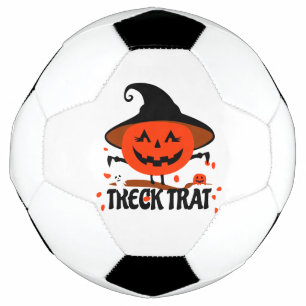 Treck Trat Pumpkin Smiling Soccer Ball