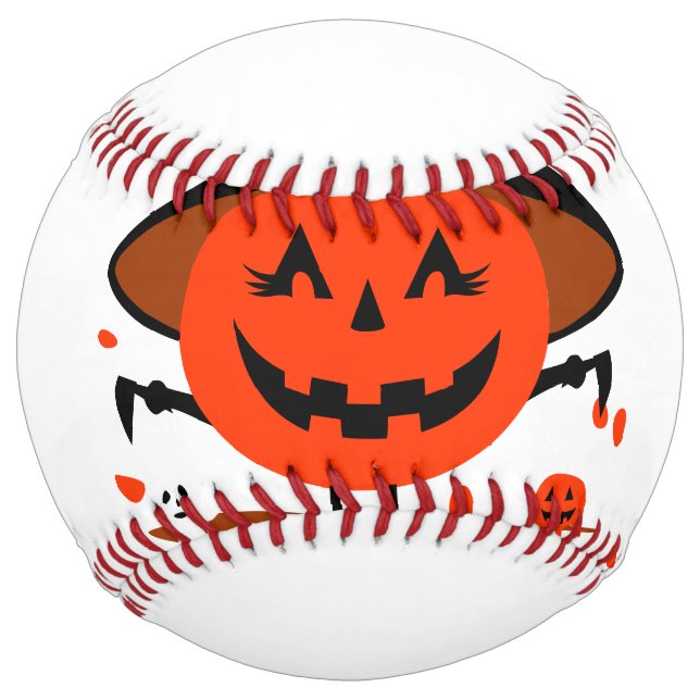 Treck Trat Pumpkin Smiling Softball (Back)