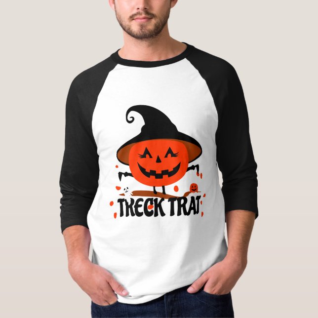 Treck Trat Pumpkin Smiling T-Shirt (Front)