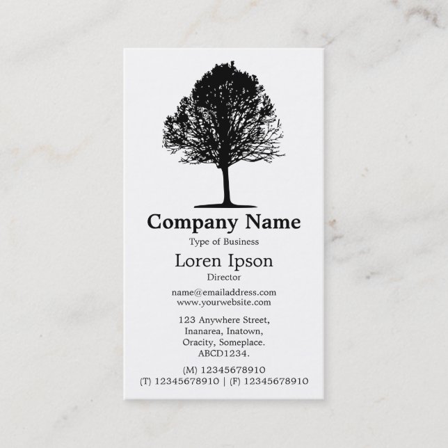 Tree 01 - White Business Card (Front)