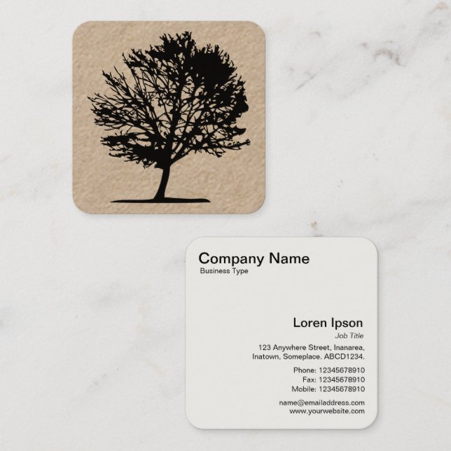 Tree 02 square business card (Front/Back)