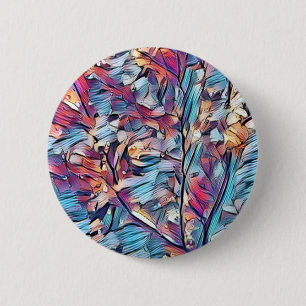 TREE ABSTRACT 6 CM ROUND BADGE