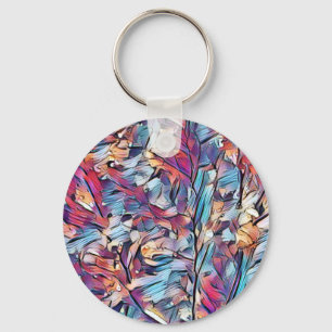 TREE ABSTRACT KEYCHAIN