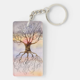 Tree Against The Sky Key Ring