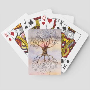 Tree Against The Sky Playing Cards