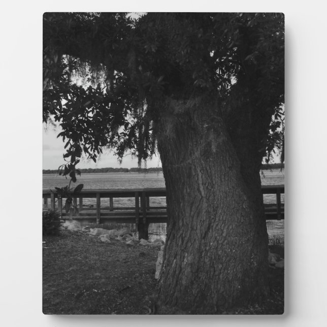 Tree and Dock by the Water Plaque (Front)