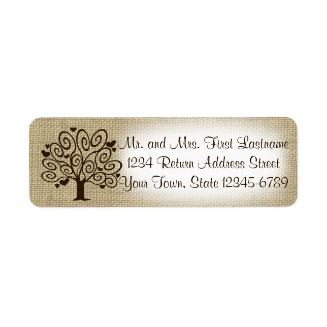 Tree and Hearts Country Rustic (Front)