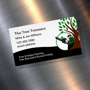 Tree And Hedge Trimming Business Card Magnets