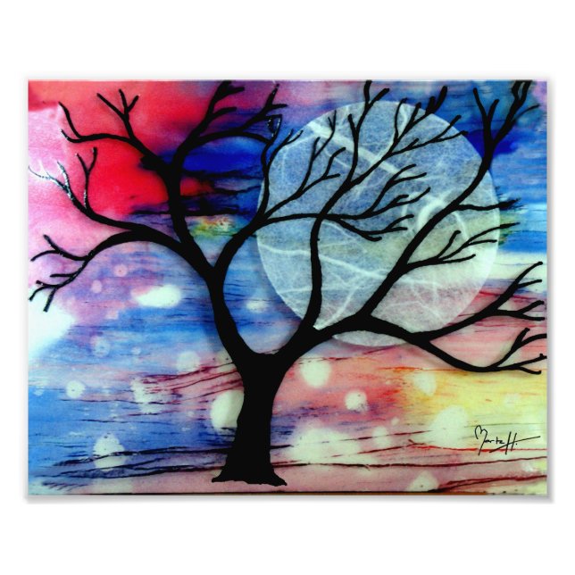 Tree and Ink Transparent Layers Photo Print (Front)