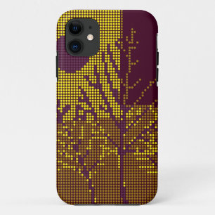 Tree and Moon Colourful Disco Lights iPhone 11 Case