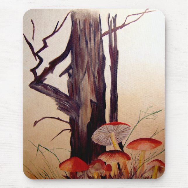 Tree and Mushrooms Mouse Pad (Front)