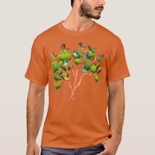 Tree Animal Lover Nature Tropical Bird Hummingbird T-Shirt