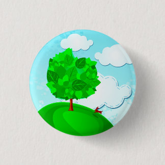 Tree background, button