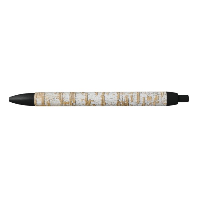 Tree Bark Abstract Natural Pattern Black Ink Pen (Front)