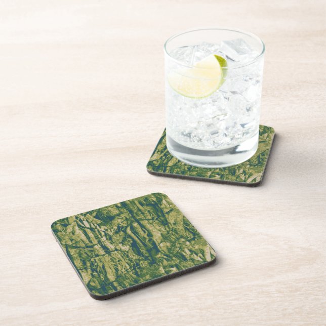 Tree bark camouflage pattern coaster (Right Side)