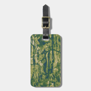 Tree bark camouflage pattern luggage tag