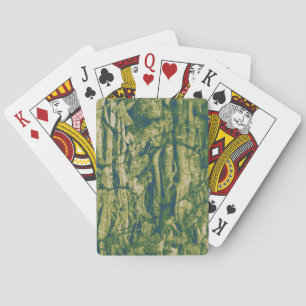 Tree bark camouflage pattern playing cards