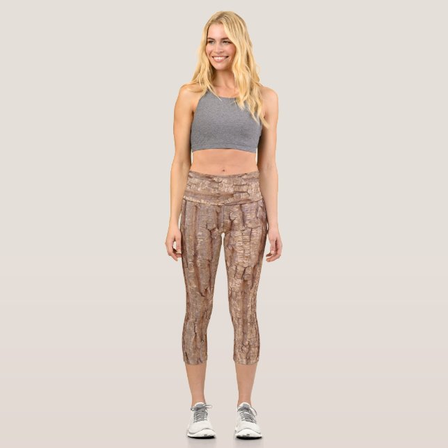 tree bark capri leggings (Front)