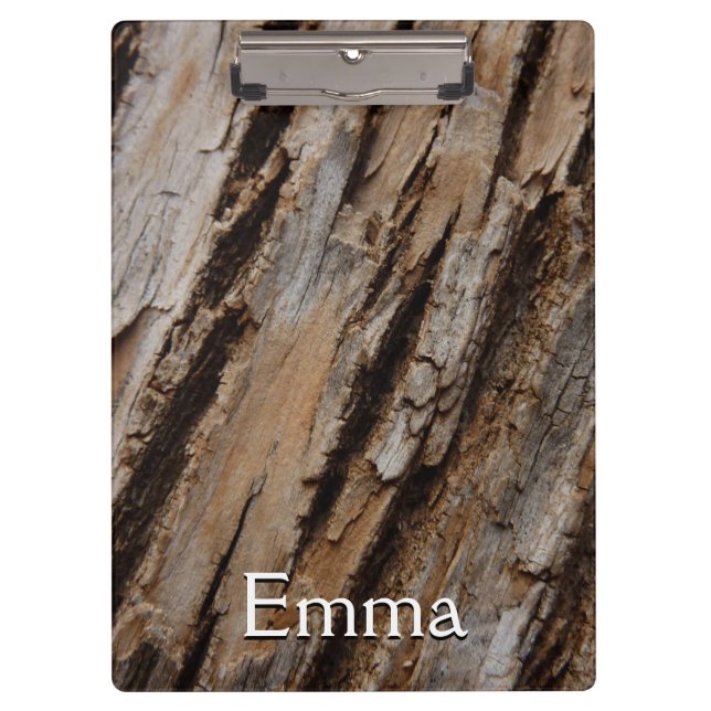 Tree Bark I Natural Abstract Textured Design Clipboard (Front)