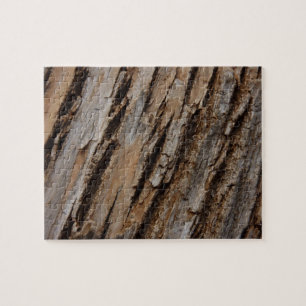 Tree Bark I Natural Abstract Textured Design Jigsaw Puzzle