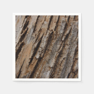 Tree Bark I Natural Abstract Textured Design Napkin
