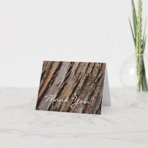 Tree Bark I Natural Abstract Textured Design Thank You Card