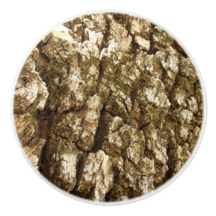 Tree Bark II Natural Textured Design Ceramic Knob