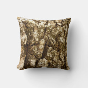 Tree Bark II Natural Textured Design Cushion