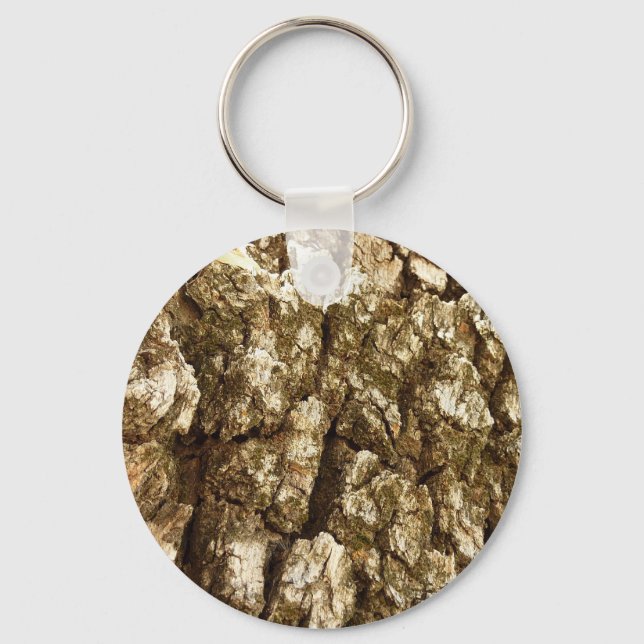 Tree Bark II Natural Textured Design Key Ring (Front)