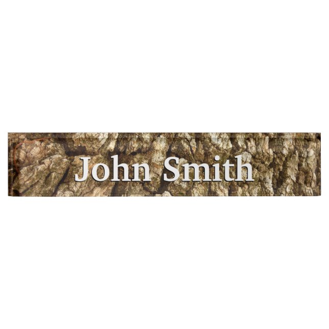 Tree Bark II Natural Textured Design Nameplate (Front)