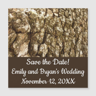 Tree Bark II Natural Textured Design Save the Date