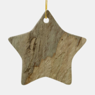 Tree Bark III Natural Abstract Textured Design Ceramic Tree Decoration