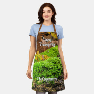 Tree Bark in Autumn Moss - Personalised Apron