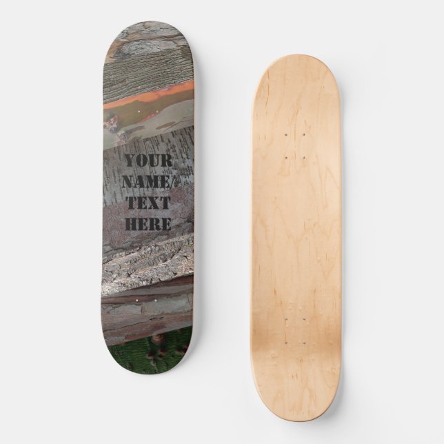 Tree Bark Nature Inspired Skateboard (Front)