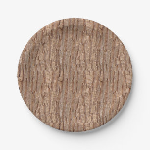 tree bark paper plate