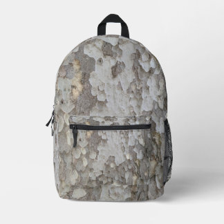 Tree bark pattern classic round sticker printed backpack