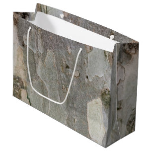 Tree bark pattern large gift bag