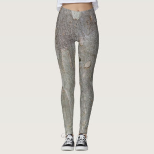 Tree bark pattern leggings