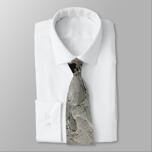 Tree bark pattern neck tie
