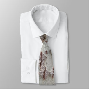 Tree bark pattern neck tie