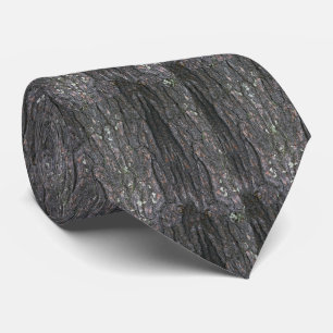Tree Bark Print Necktie