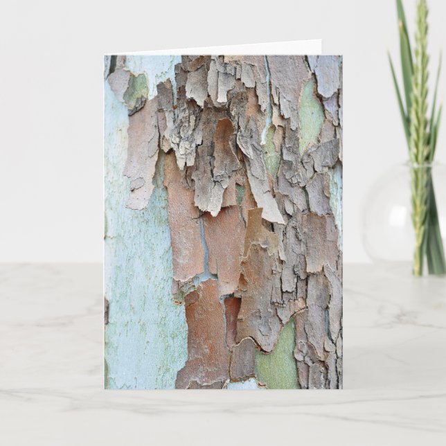 Tree Bark, Rustic Greeting Card (Front)