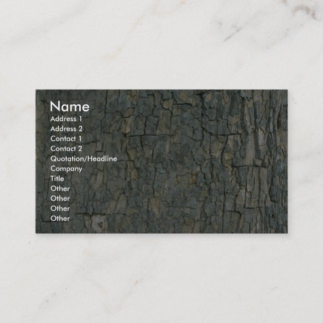 Tree bark texture business card (Front)