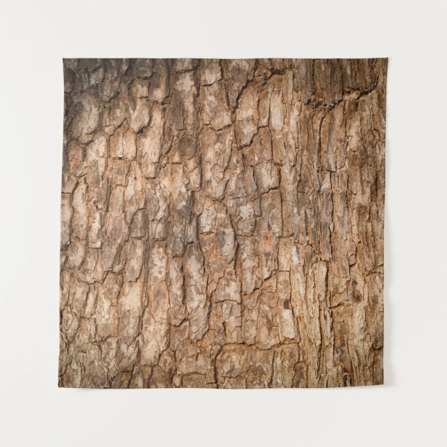 Tree bark texture, natural wood background. tapestry (Front)